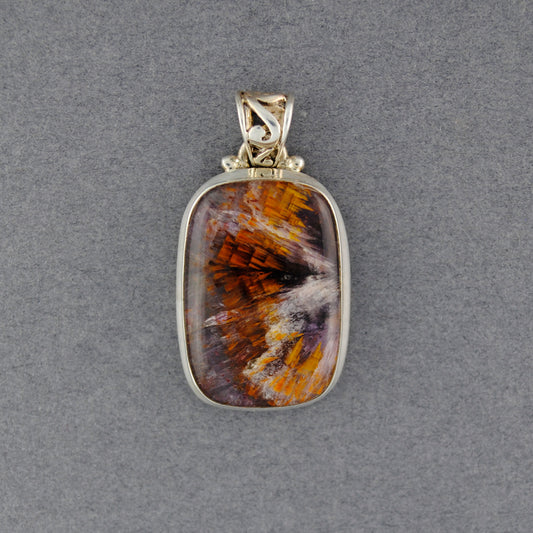 Sterling Silver Cocoxenite Rectangle Pendant