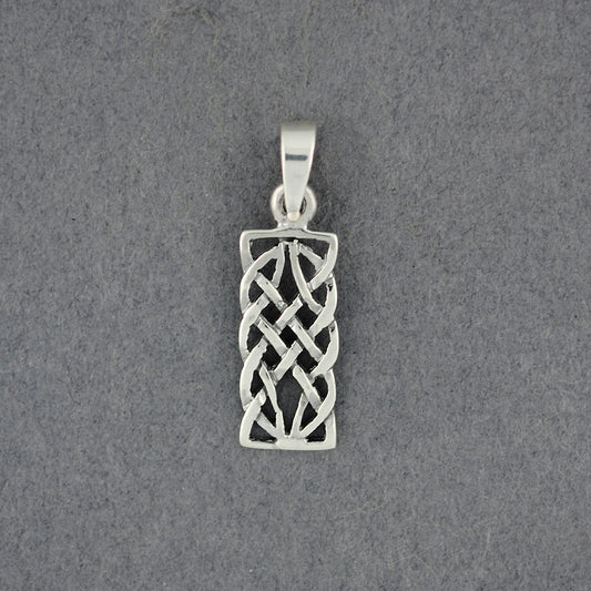 Sterling Silver Rectangle Celtic Knot Pendant