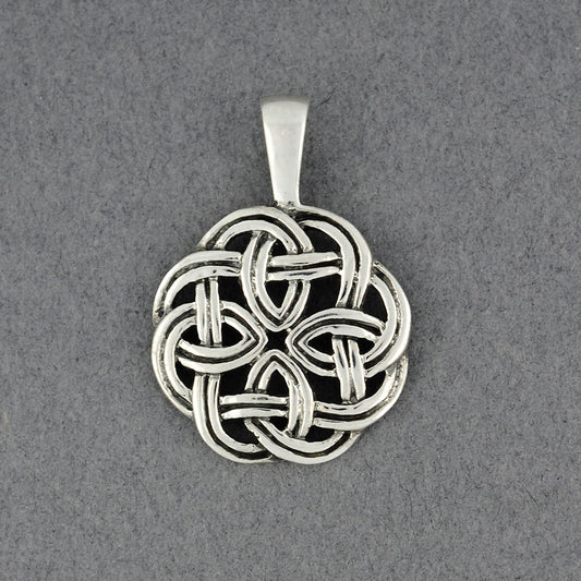 Sterling Silver Double Dara Knot Celtic Pendant