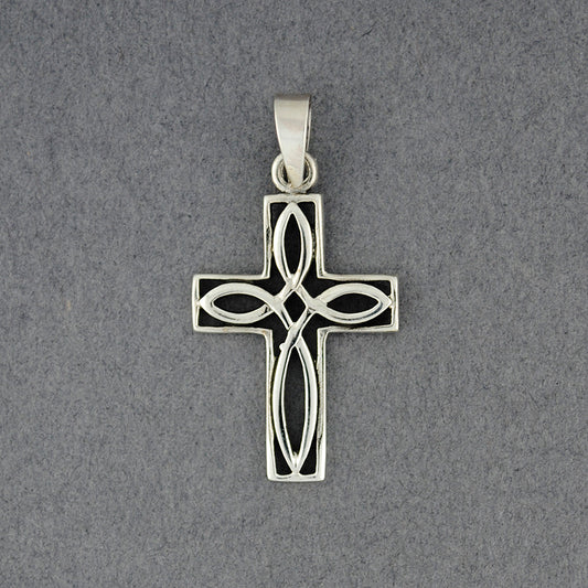 Sterling Silver Celtic Infinity Cross Pendant