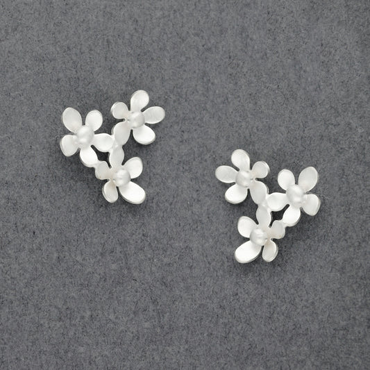 Forget Me Not Triple Post Earrings