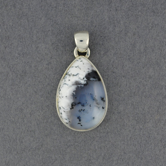 Sterling Silver Dendrite Agate Sm Teardrop Pendant