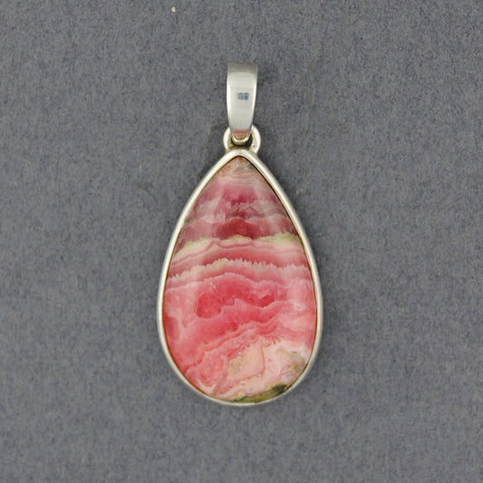 Sterling Silver Rhodochrosite Tear drop Pendant
