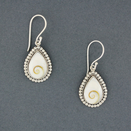 Shiva's Eye Dotted Teardrop Earrings