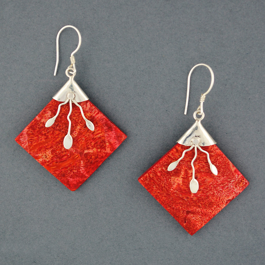 Coral Waves Diamond Earrings