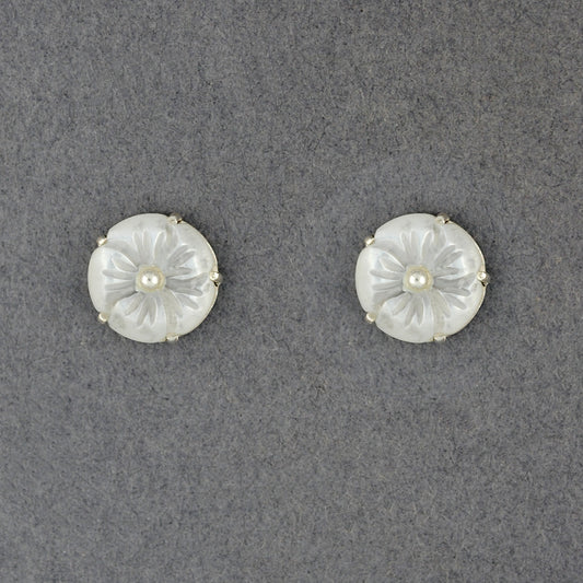 Mother of Pearl Flower Post Earrings