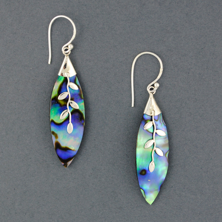 Abalone Vine Drop Earrings