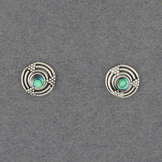 Abalone Antiqued Post Earrings