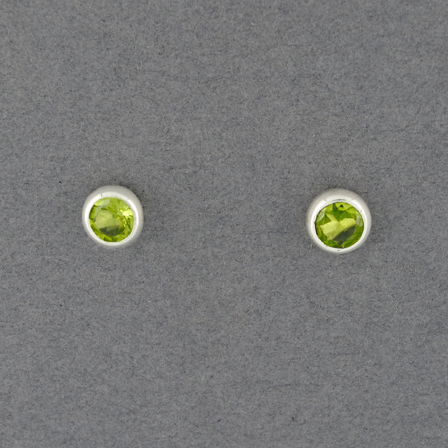 Peridot Post Earrings