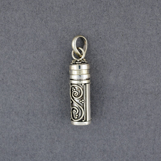 Sterling Silver Prayer Box Pendant
