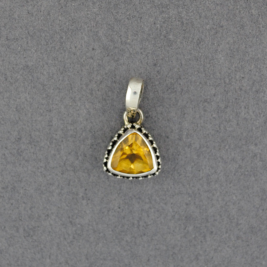 Citrine Triangle Pendant