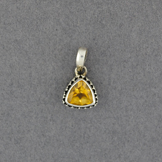 Citrine Triangle Pendant