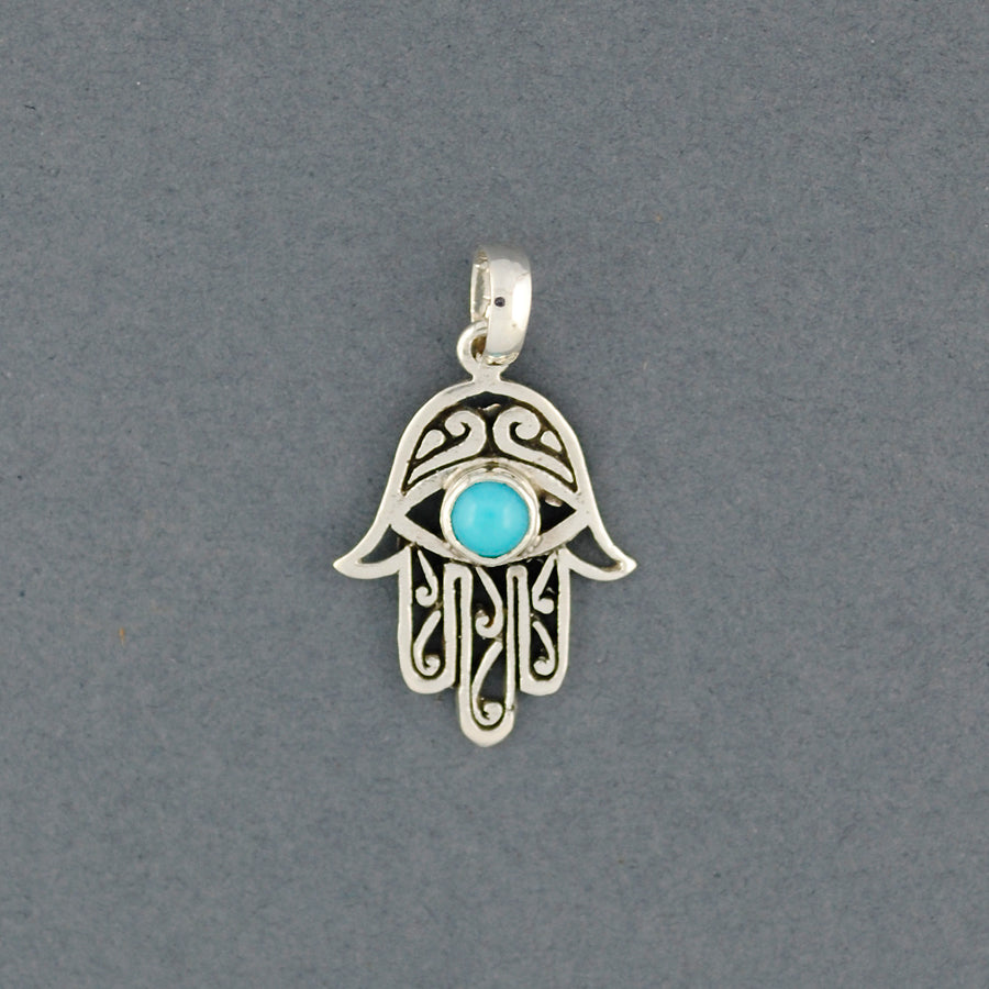 Turquoise Hamsa Pendant