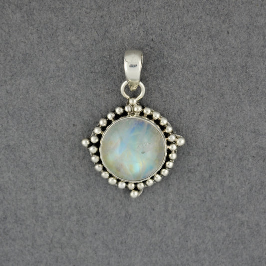 Moonstone Dotted Frame Pendant