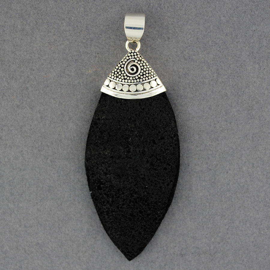 Lava Pointed Drop Pendant