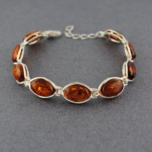 Amber Medium Oval Link Bracelet