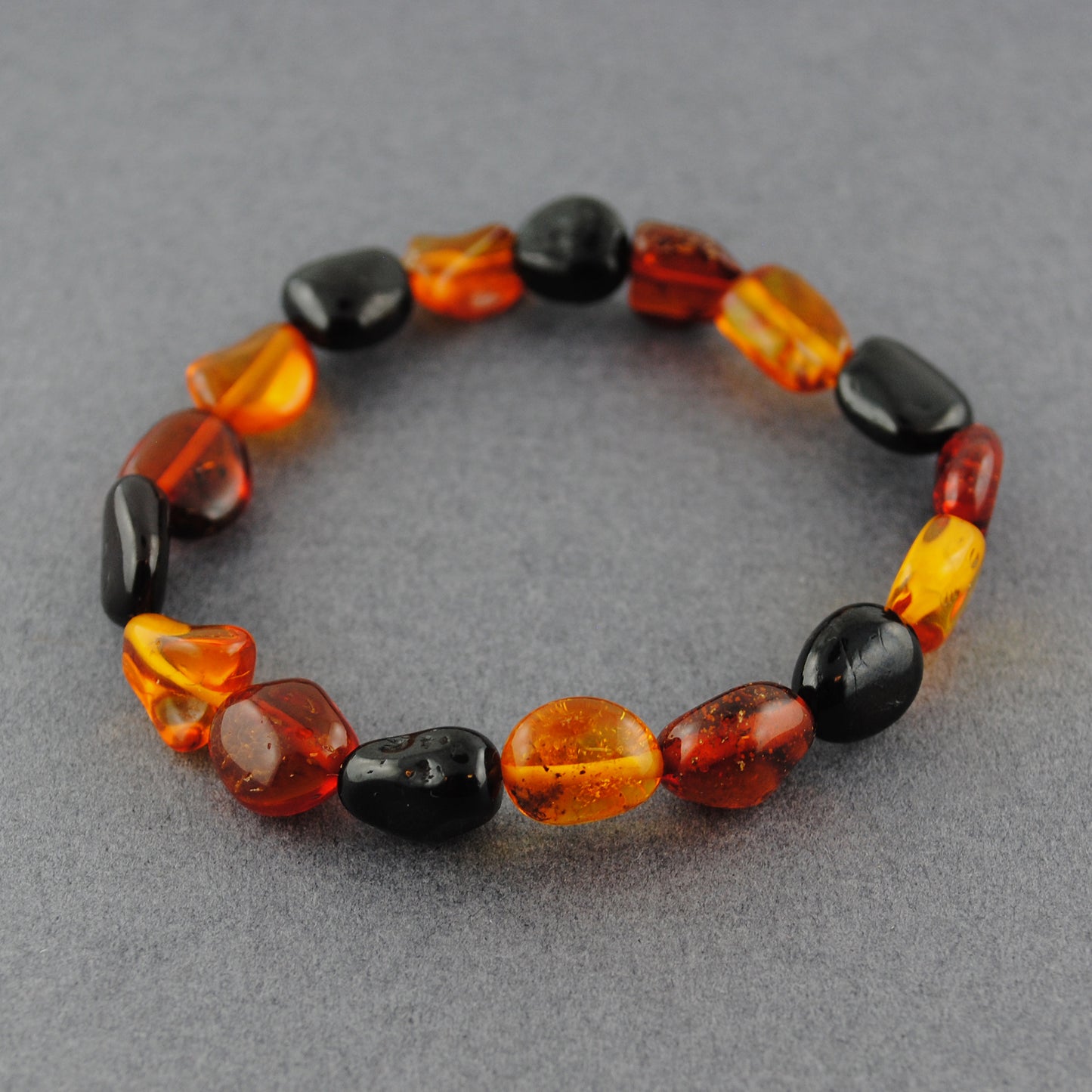 Multi Amber Oval Beaded Bracelet