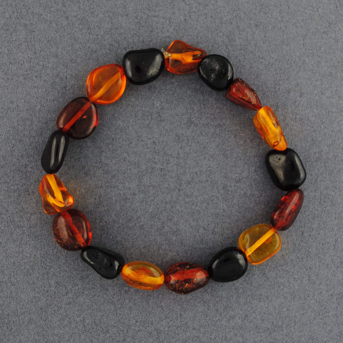 Multi Amber Oval Beaded Bracelet