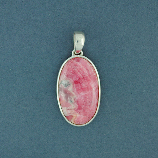 Rhodochrosite Small Oval Pendant