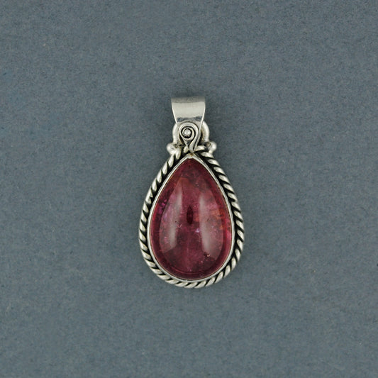 Tourmaline Twisted Teardrop Pendant