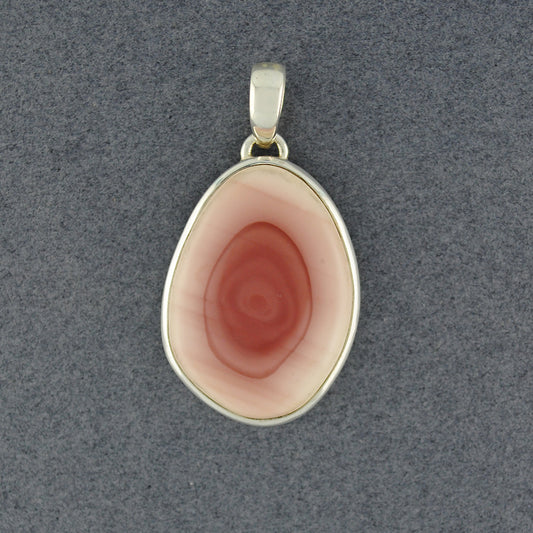 Sterling Silver Imperial Jasper Pink Drop Pendant