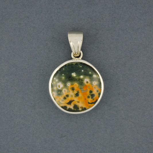 Ocean Jasper Small Circle Pendant