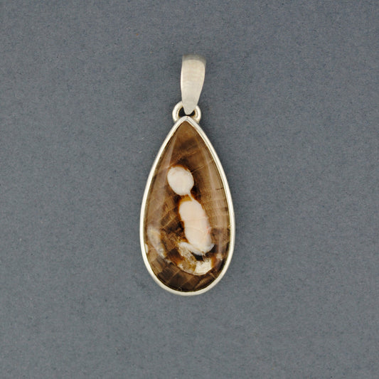 Peanut Wood Small Teardrop Pendant