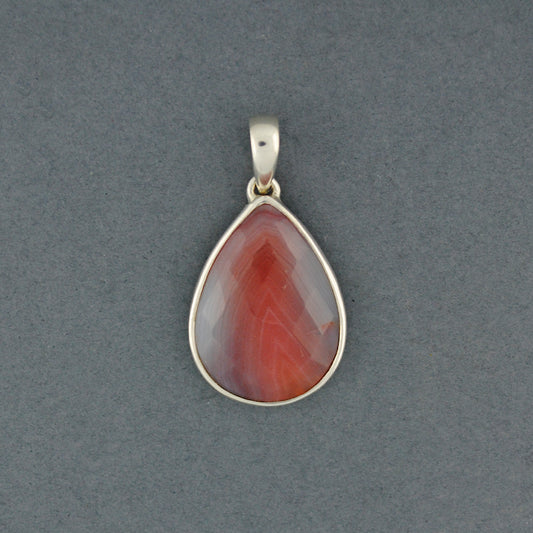 Botswana Agate Faceted Small Teardrop Pendant