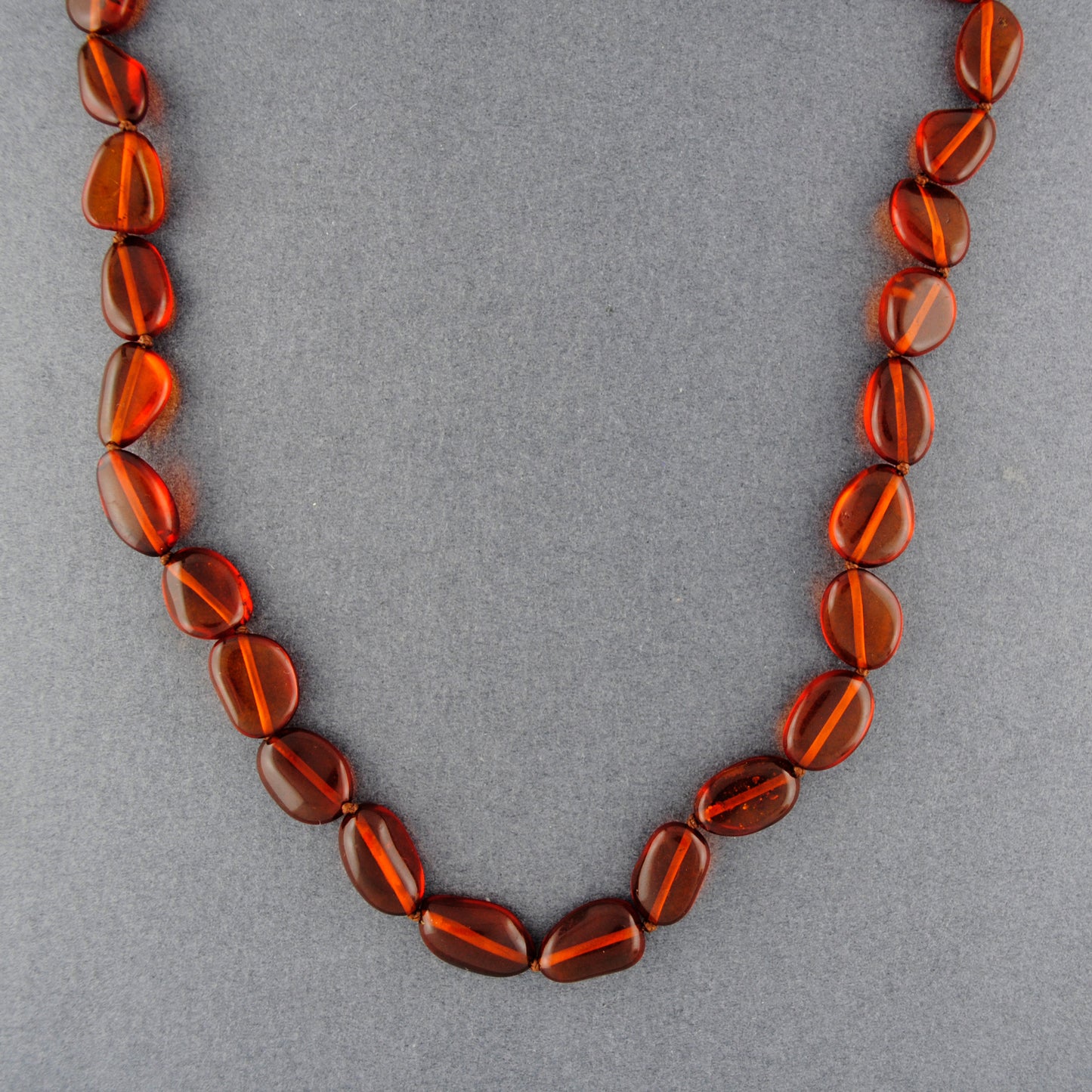 Amber Oval Beaded Necklace