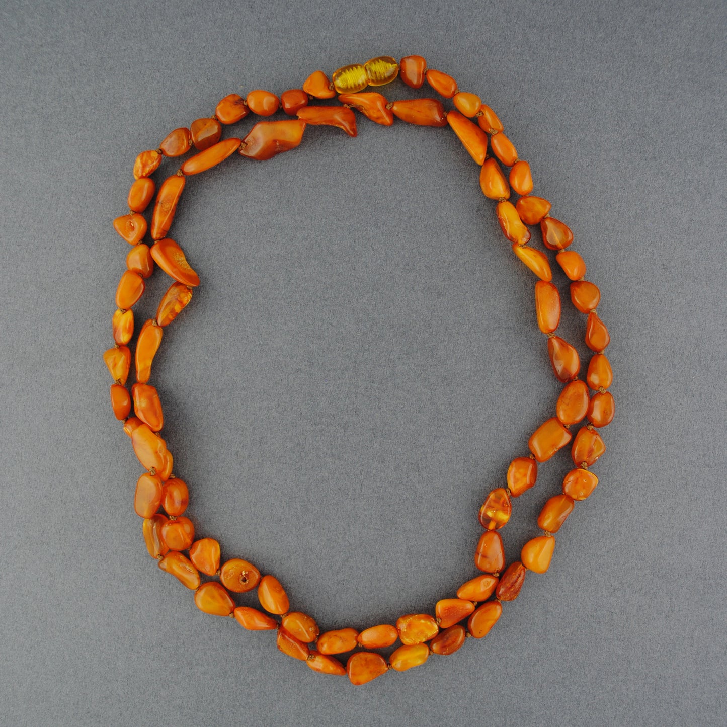 Amber Long Natural Beaded Necklace