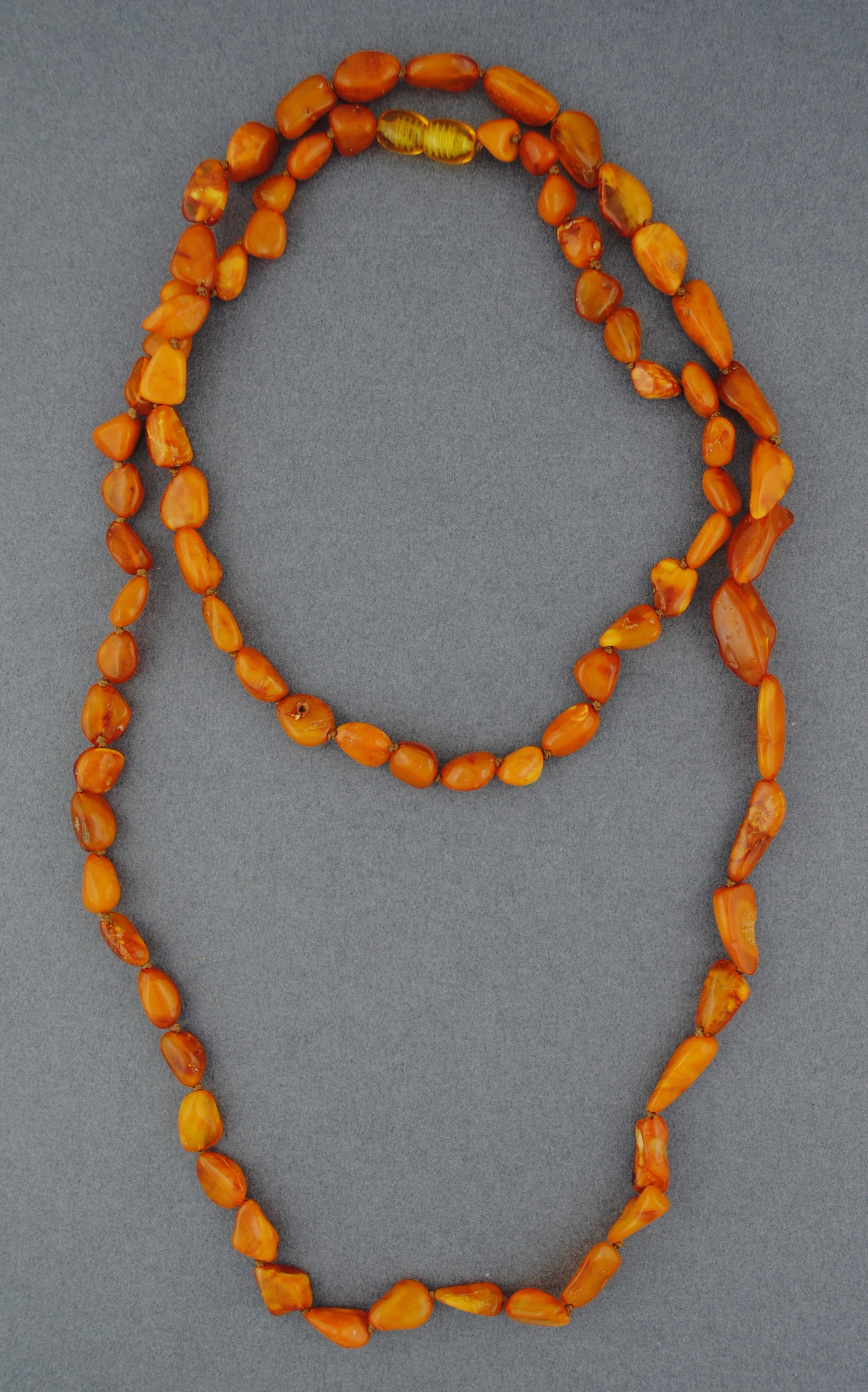 Amber Long Natural Beaded Necklace