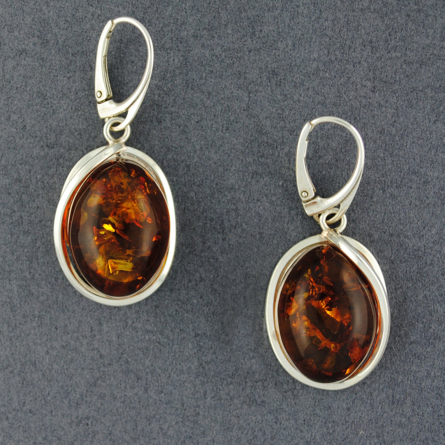 Amber Extra Large Oval Earrings