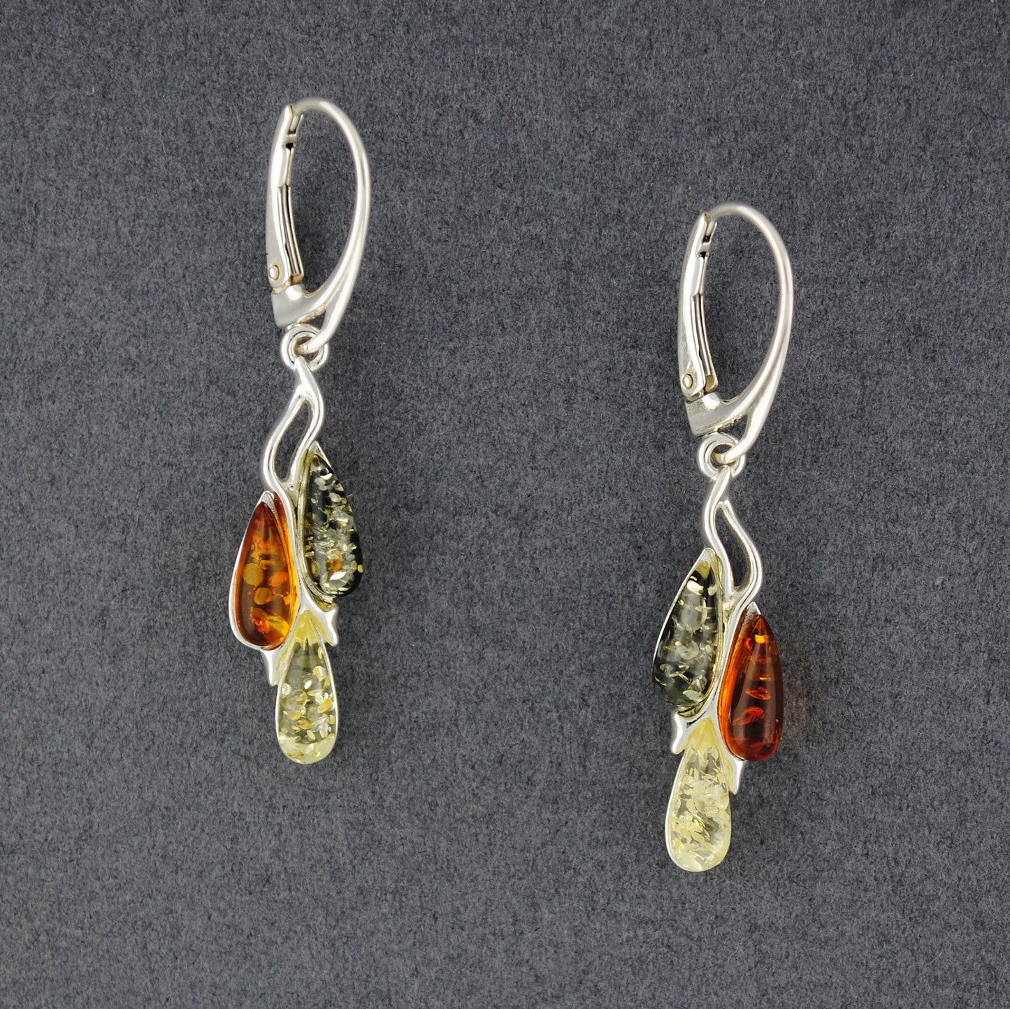 Multi Amber Teardrop Earrings