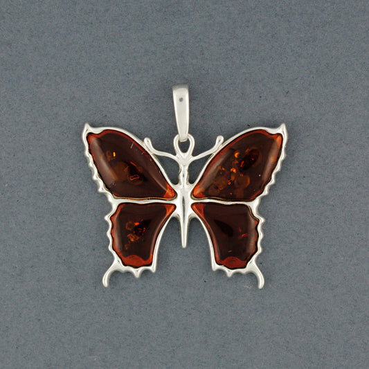 Amber Butterfly Pendant