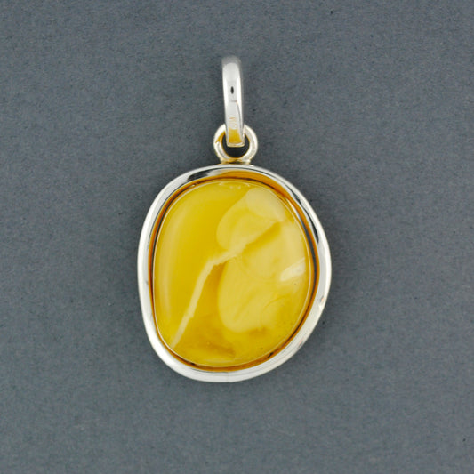 Butterscotch Amber Floating Bezel Pendant