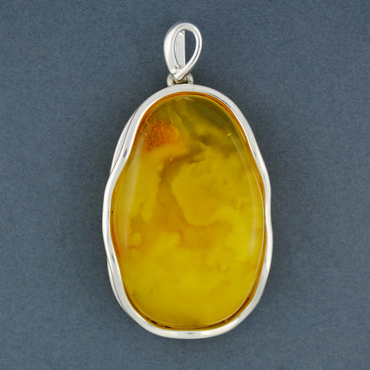 Butterscotch Amber Jumbo Oval Pendant