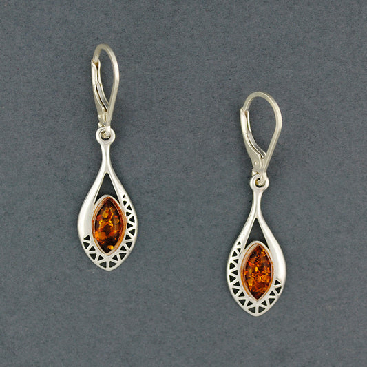 Amber Modern Drop Earrings