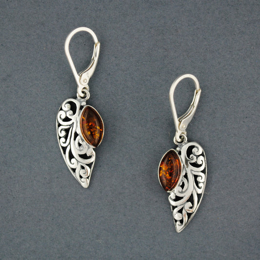 Amber Filigree Earrings