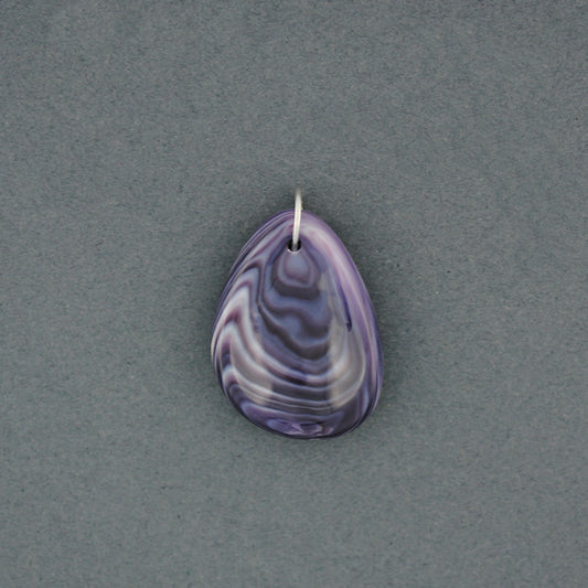 Wampum Indented Drop Pendant