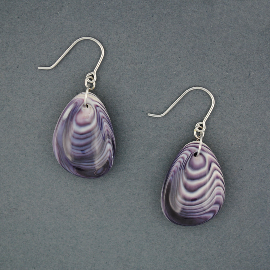 Wampum Indented Drop Earrings