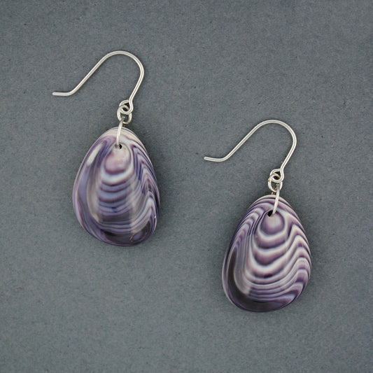 Wampum Indented Drop Earrings