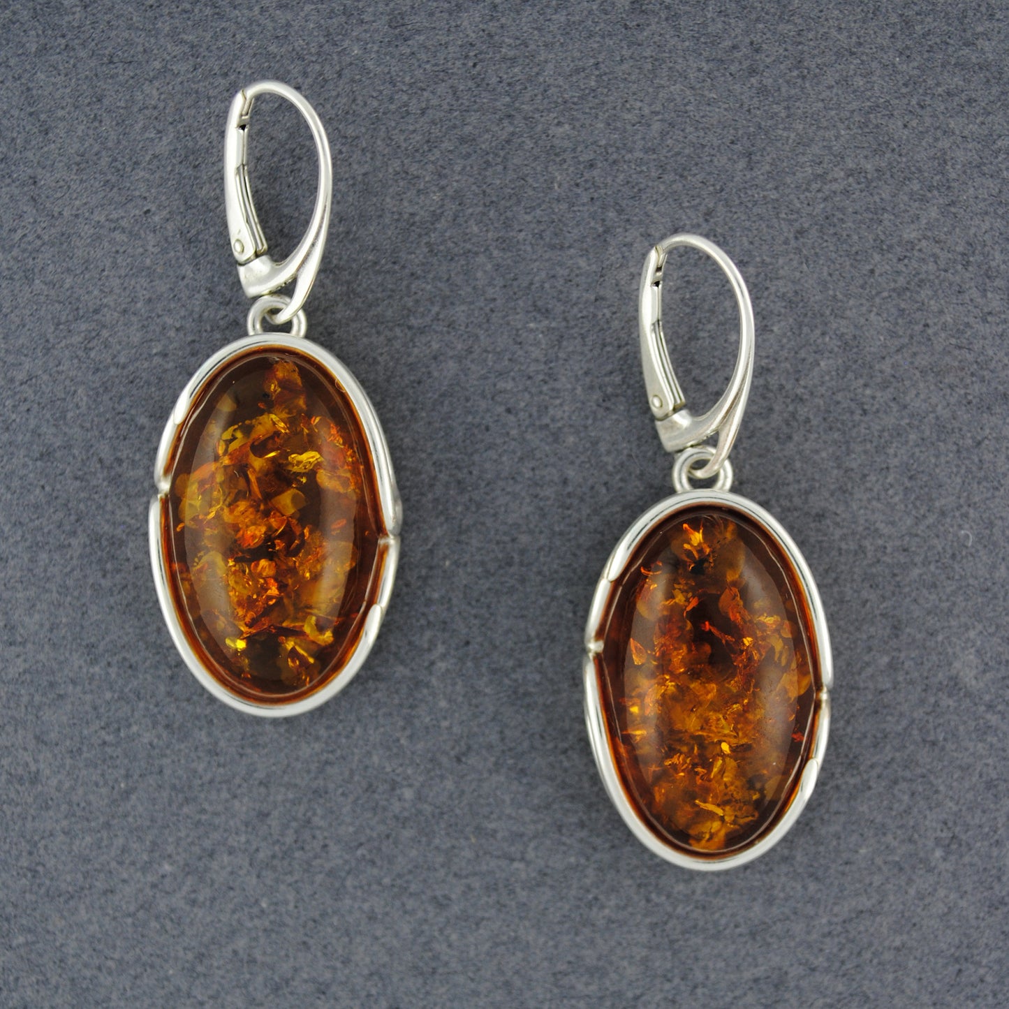 Amber Extra Large Long Oval Earrings