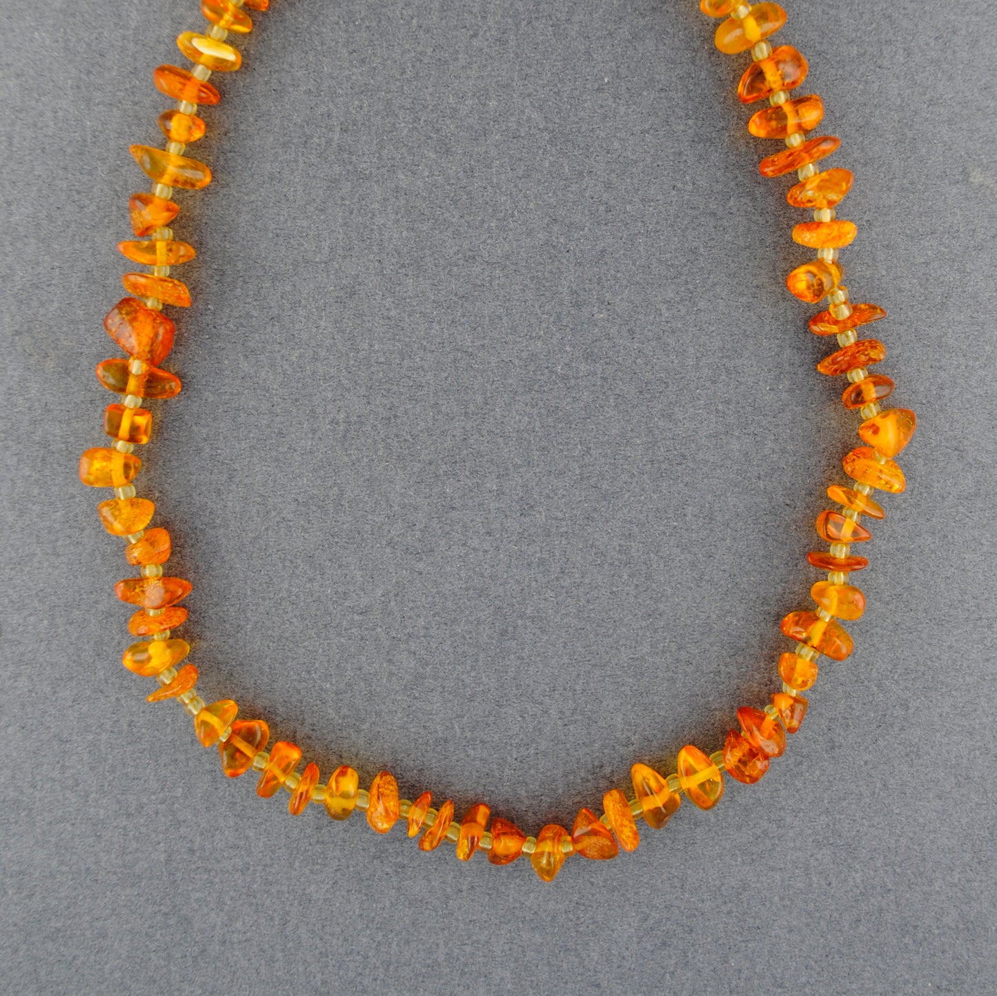 Amber Delicate Beaded Necklace