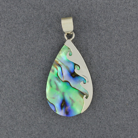 Abalone Teardrop with Waves Pendant