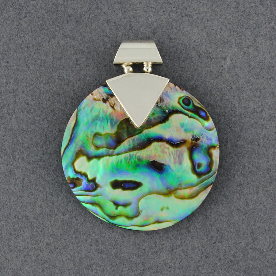 Abalone Large Disc Pendant