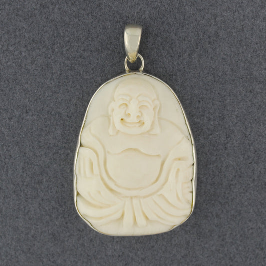 Carved Laughing Buddha Pendant