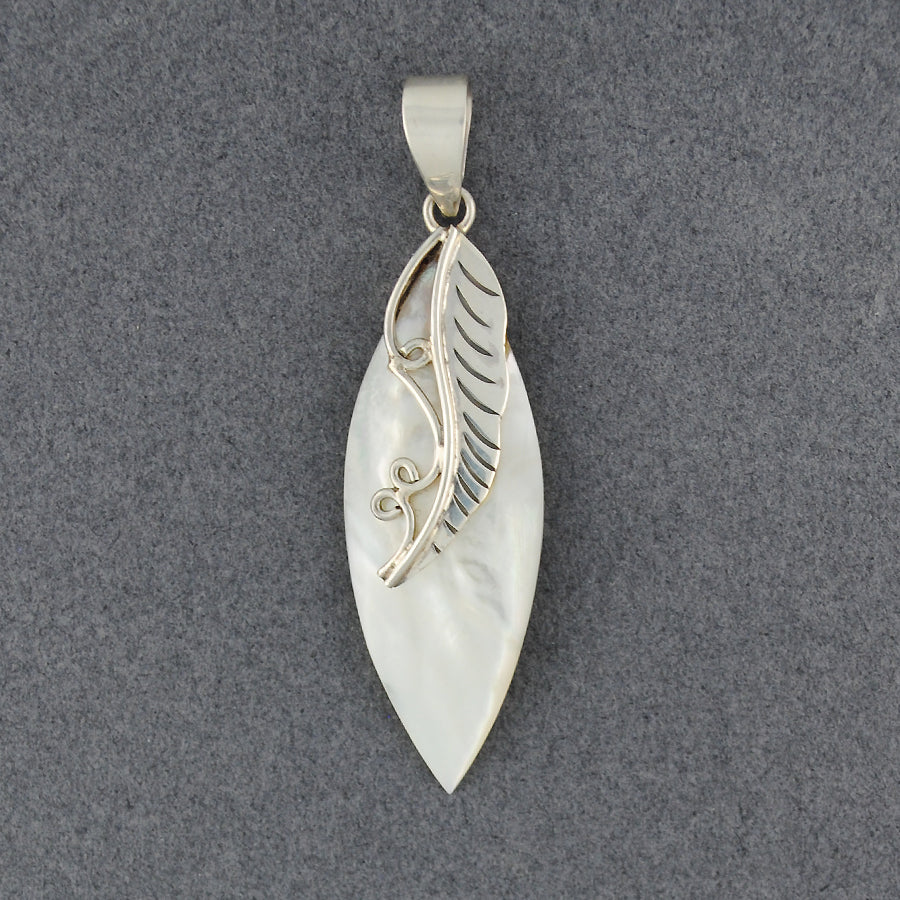 Mother of Pearl with Feather Pendant