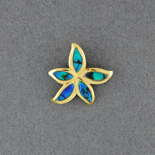 Gold Vermeil Paua Flower Pendant