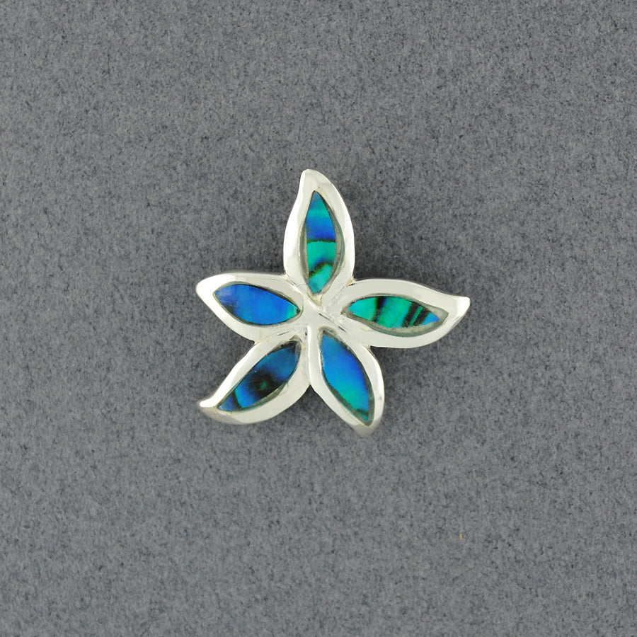 Sterling Silver Paua Flower Pendant