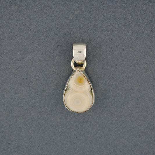 Sterling Silver Ocean Jasper Mini Teardrop Pendant